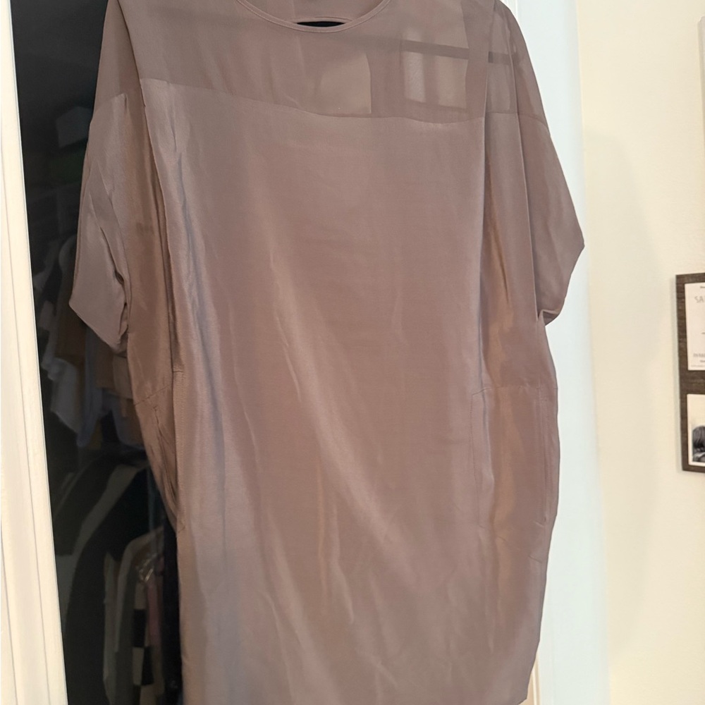Gold Hawk silk dress XS